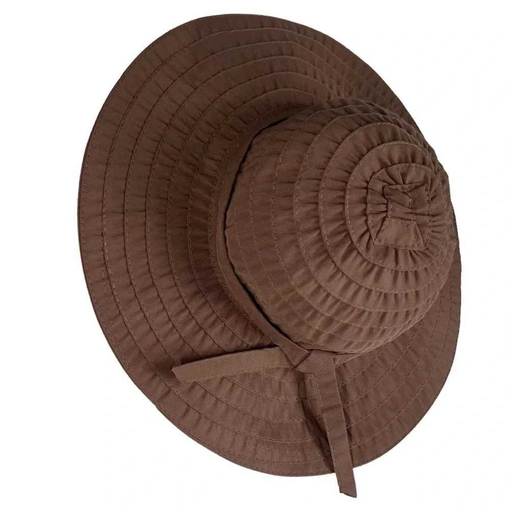 SCALA Brown Layered Fabric 3 1/2” Brim